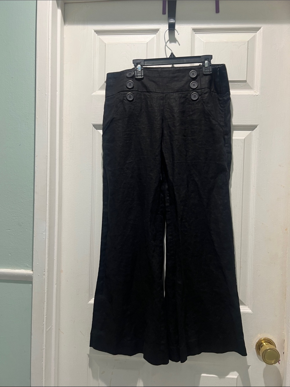 Lotta Stensson Black Flare Button Waist Pants